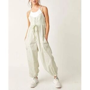 Free People Movement Women’s Down To Earth Jumpsuit Summer Mist Mint Green M
